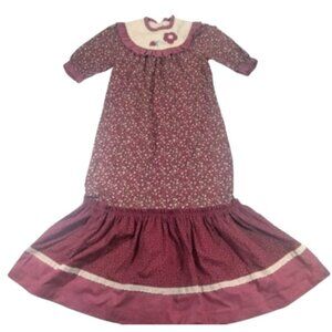 Vtg 70s Long Embroidered Ditsy Floral Cottagecore Prairie Lace Milkmaid …